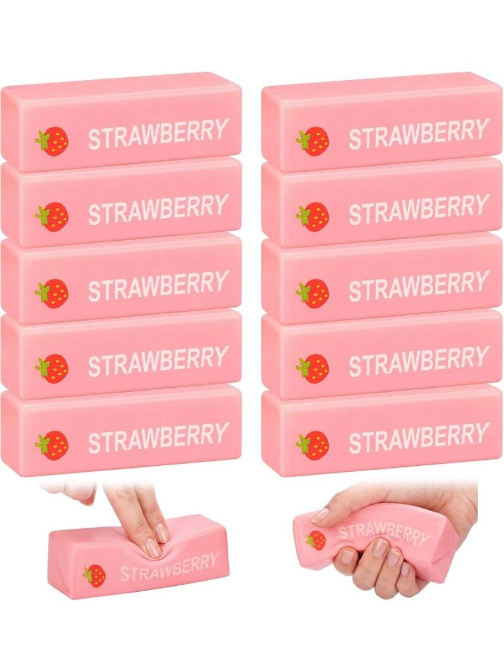 12 Pcs Strawberry Fidget Balls - Fun Stress Relief Toys for Adults & Party